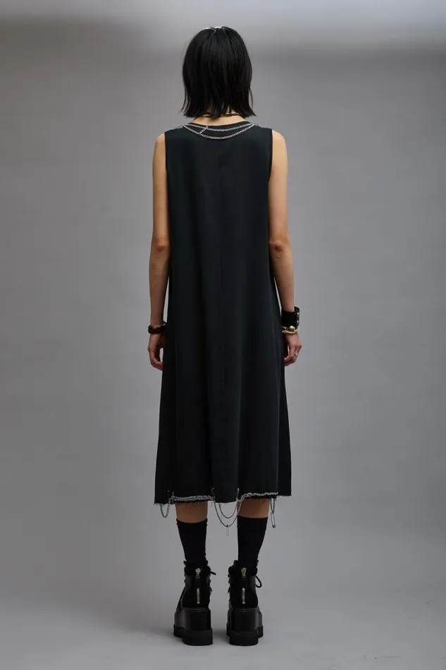R13 Sale Women CHAIN EMBELLISHED MIDI 8211 BLACK