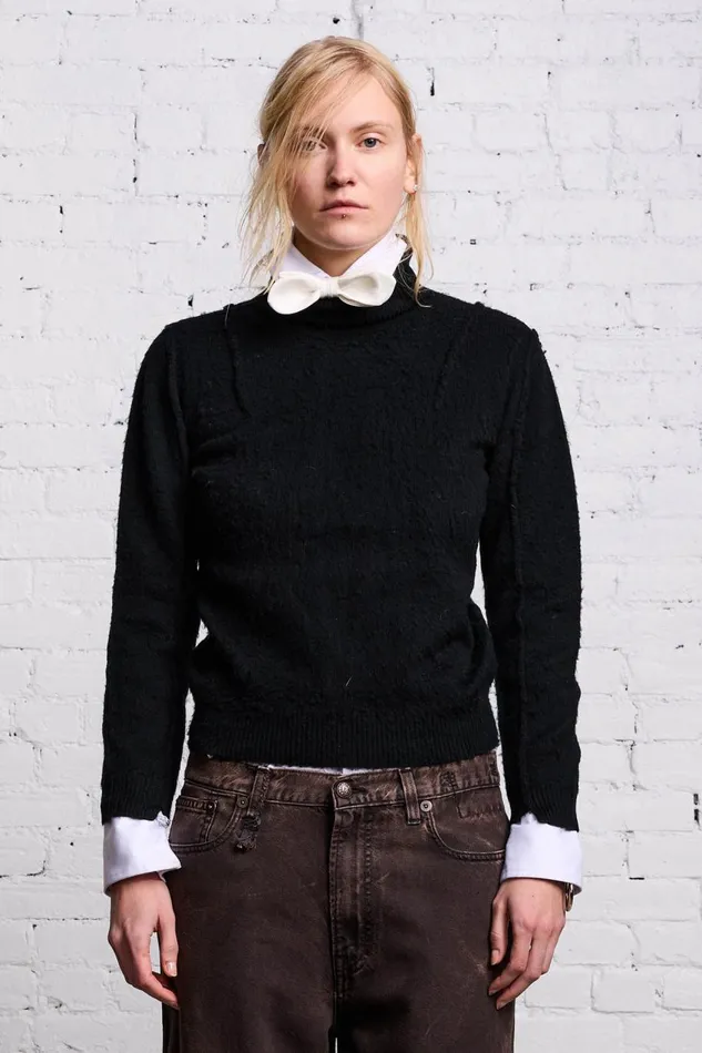 R13 Sale Women FLAT SLEEVE TURTLENECK SWEATER 8211 BLACK