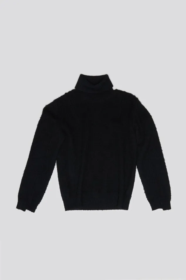R13 Sale Women FLAT SLEEVE TURTLENECK SWEATER 8211 BLACK