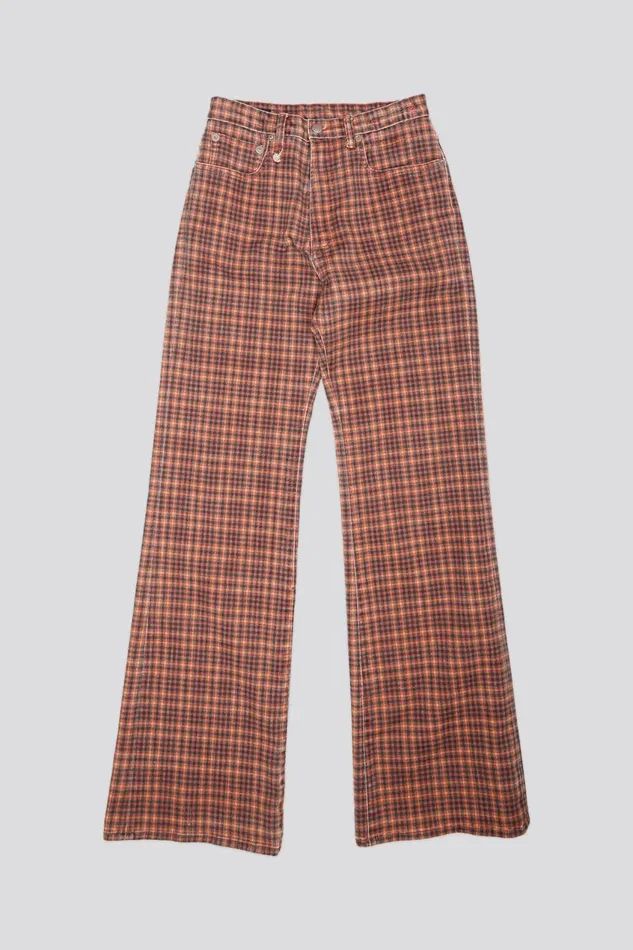 R13 Sale Women JANE JEAN 8211 PRINTED AUBURN PLAID