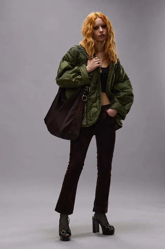 R13 Sale Women KICK FIT JEAN 8211 FLOCKED BROWN