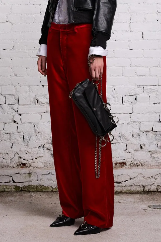 R13 Sale Women LEMMY TROUSER 8211 RED VELVET