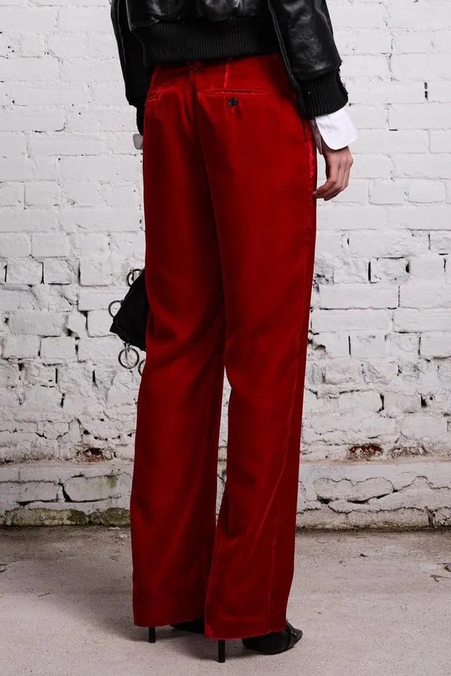 R13 Sale Women LEMMY TROUSER 8211 RED VELVET