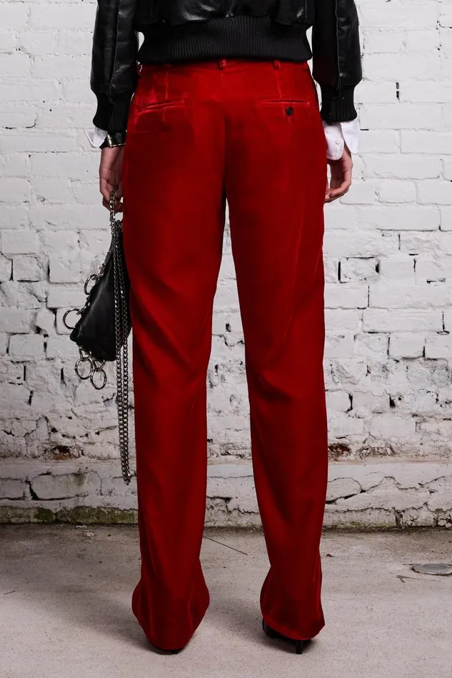 R13 Sale Women LEMMY TROUSER 8211 RED VELVET