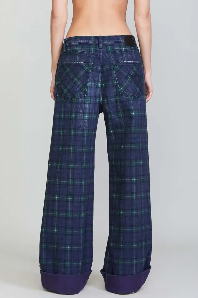 R13 Sale Women LISA BAGGY JEAN 8211 PRINTED TARTAN R13 Sale Women LISA BAGGY JEAN 8211 PRINTED TARTAN