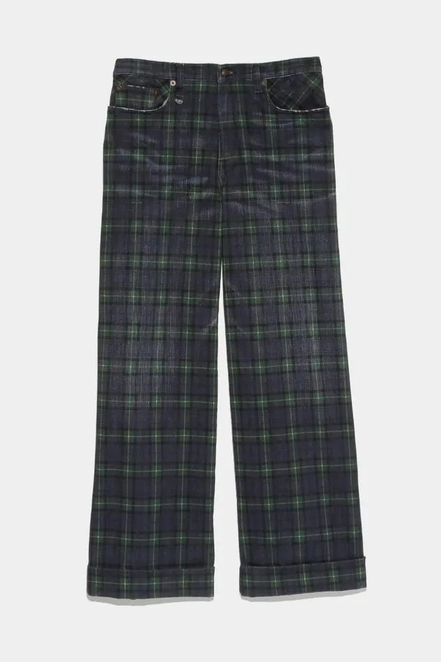 R13 Sale Women LISA BAGGY JEAN 8211 PRINTED TARTAN R13 Sale Women LISA BAGGY JEAN 8211 PRINTED TARTAN