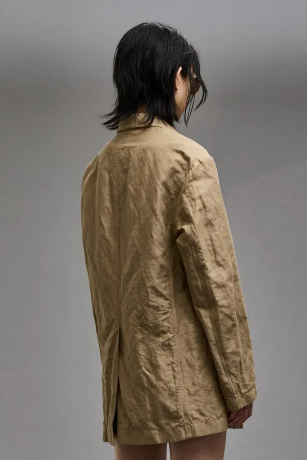 R13 Sale Women OVERSIZED RAGGED BLAZER 8211 KHAKI