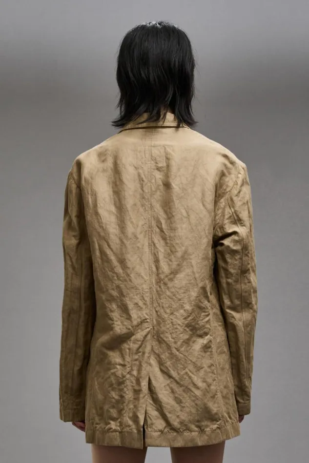 R13 Sale Women OVERSIZED RAGGED BLAZER 8211 KHAKI