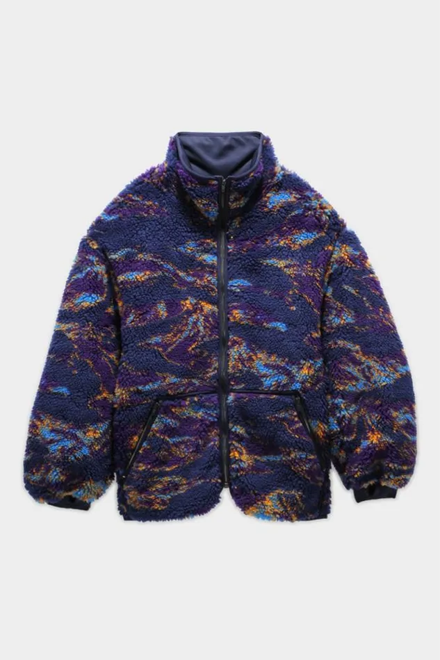 R13 Sale Women OVERSIZED ZIPUP FLEECE JACKET 8211 NAVY SWIRL