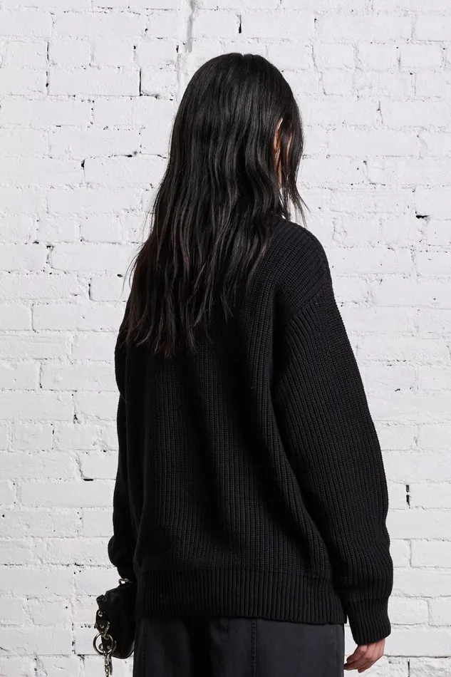 R13 Sale Women R13 NEW YORK BOYFRIEND SWEATER 8211 BLACK