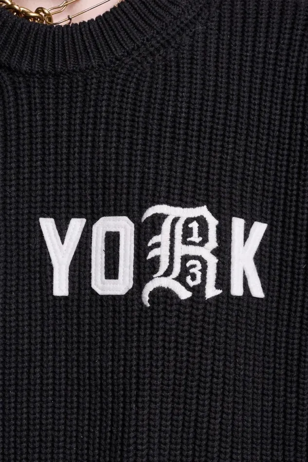 R13 Sale Women R13 NEW YORK BOYFRIEND SWEATER 8211 BLACK