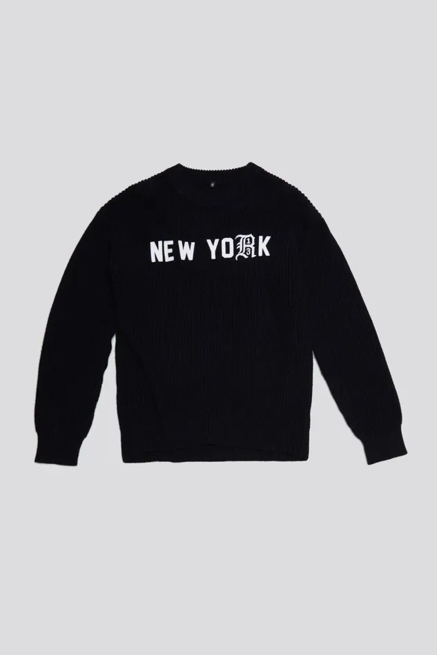 R13 Sale Women R13 NEW YORK BOYFRIEND SWEATER 8211 BLACK