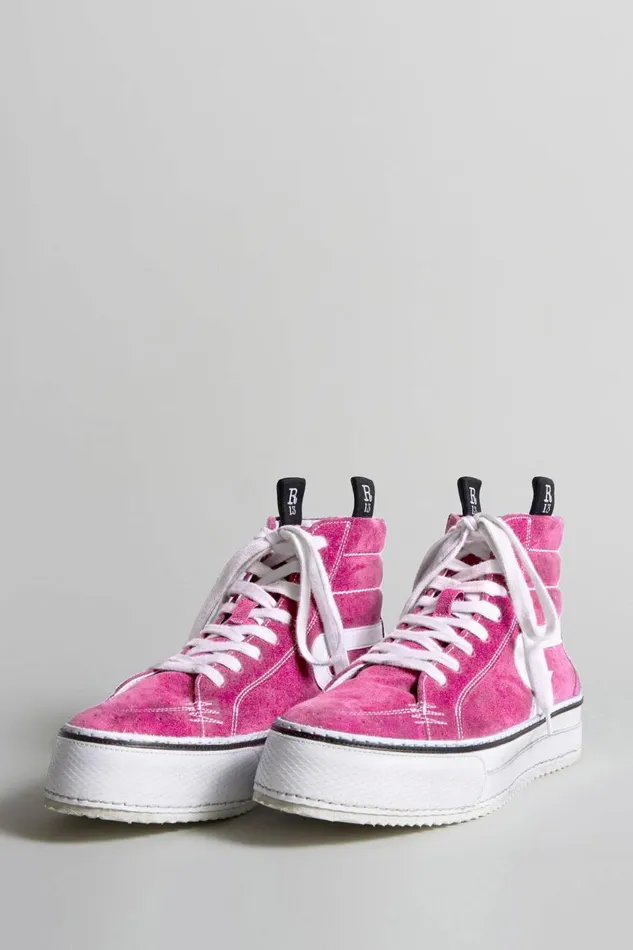 R13 Sale Women ROGUE HIGH TOP 8211 PINK SUEDE