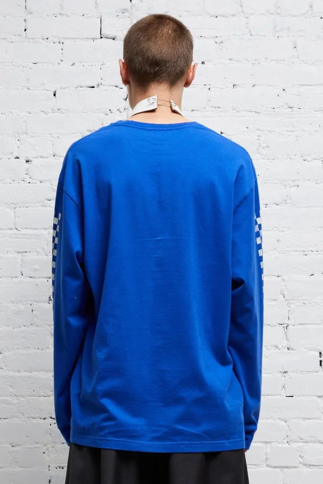 R13 Sale Women SKATE LONG SLEEVE T 8211 BLUE