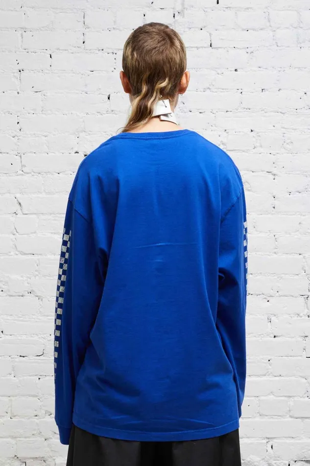 R13 Sale Women SKATE LONG SLEEVE T 8211 BLUE