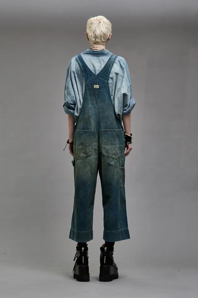 R13 Sale Women SLOUCH BIB OVERALL 8211 WILTON INDIGO