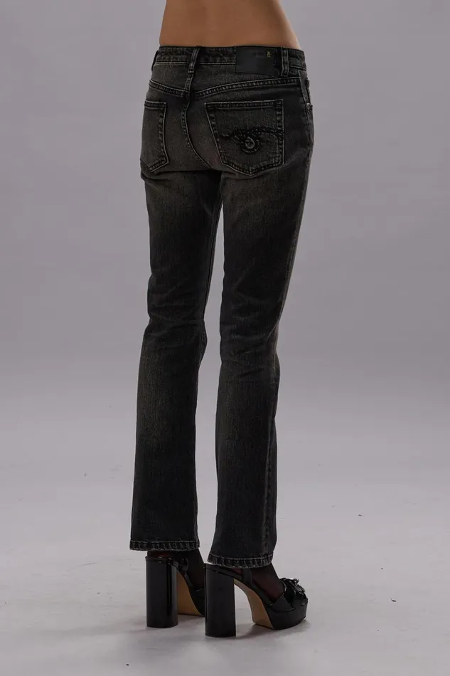 R13 Skinny Women KICK FIT 8211 KENNET BLACK STRETCH
