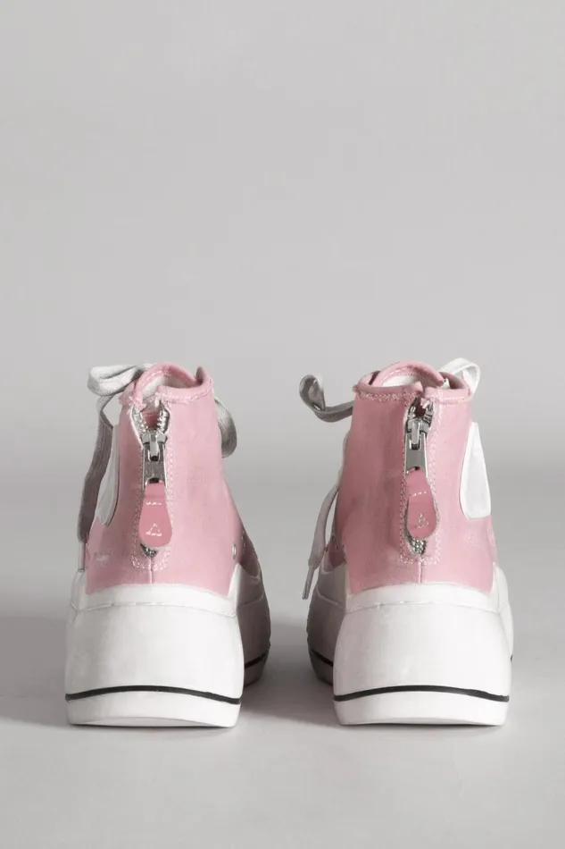 R13 Sneakers Women Kurt High Top Sneaker 8211 Pink Denim