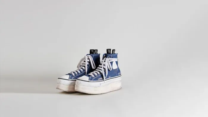 R13 Sneakers Women Platform High Top Sneakers 8211 Navy Denim