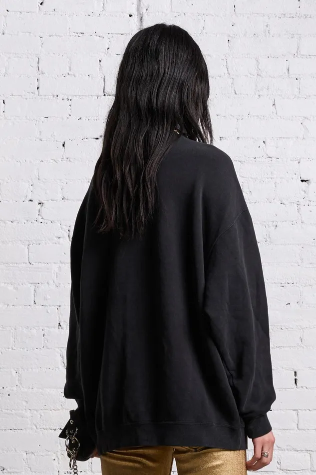 R13 Sweaters Women OVERSIZED NEW YORK CREWNECK 8211 BLACKOUT