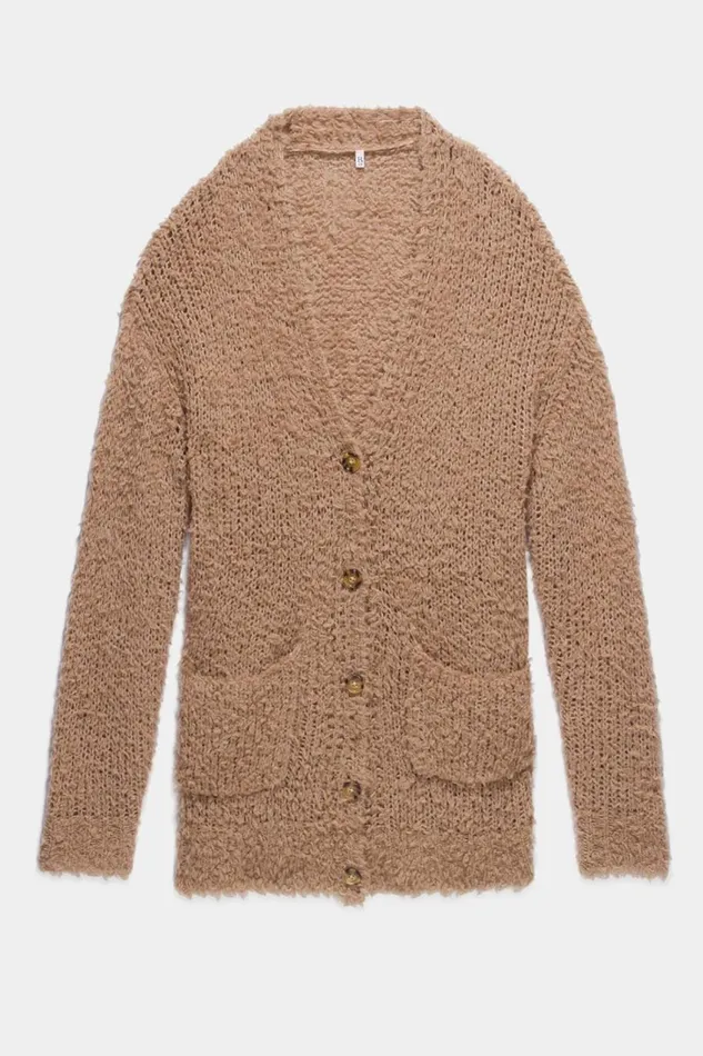 R13 Sweaters Women TEDDY BEAR CARDIGAN 8211 OATMEAL