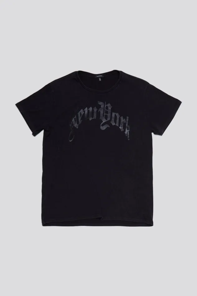 R13 TShirts Women NEW YORK BOY T 8211 BLACKOUT