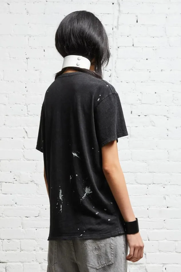 R13 TShirts Women R13 NEW YORK BOY T 8211 ACID BLACK
