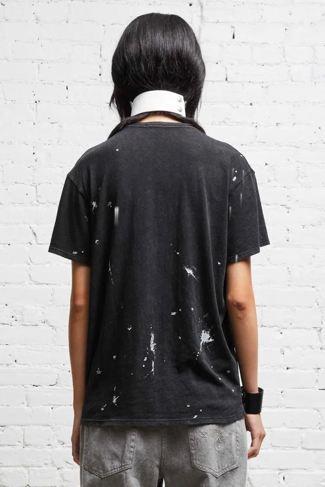 R13 TShirts Women R13 NEW YORK BOY T 8211 ACID BLACK
