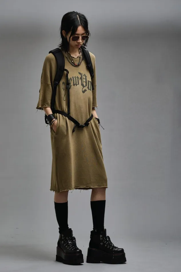 R13 Tops Women ELONGATED SHIRTDRESS 8211 OLIVE