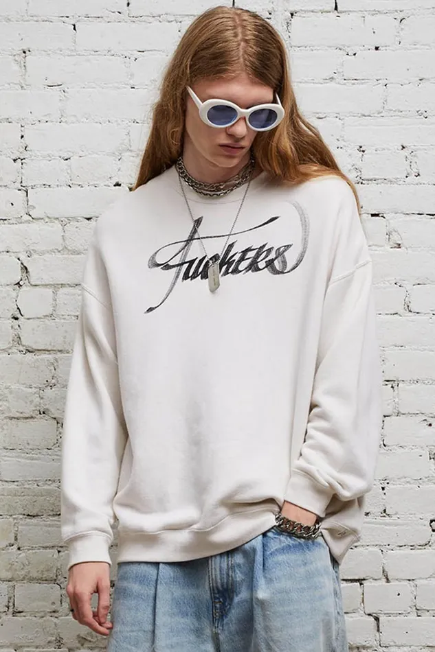 R13 Tops Women FKRS OVERSIZED CREWNECK