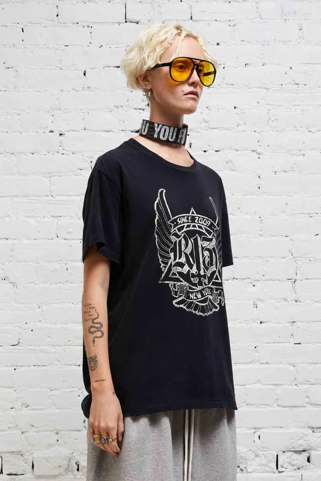 R13 Tops Women SKATE BOY T 8211 BLACK