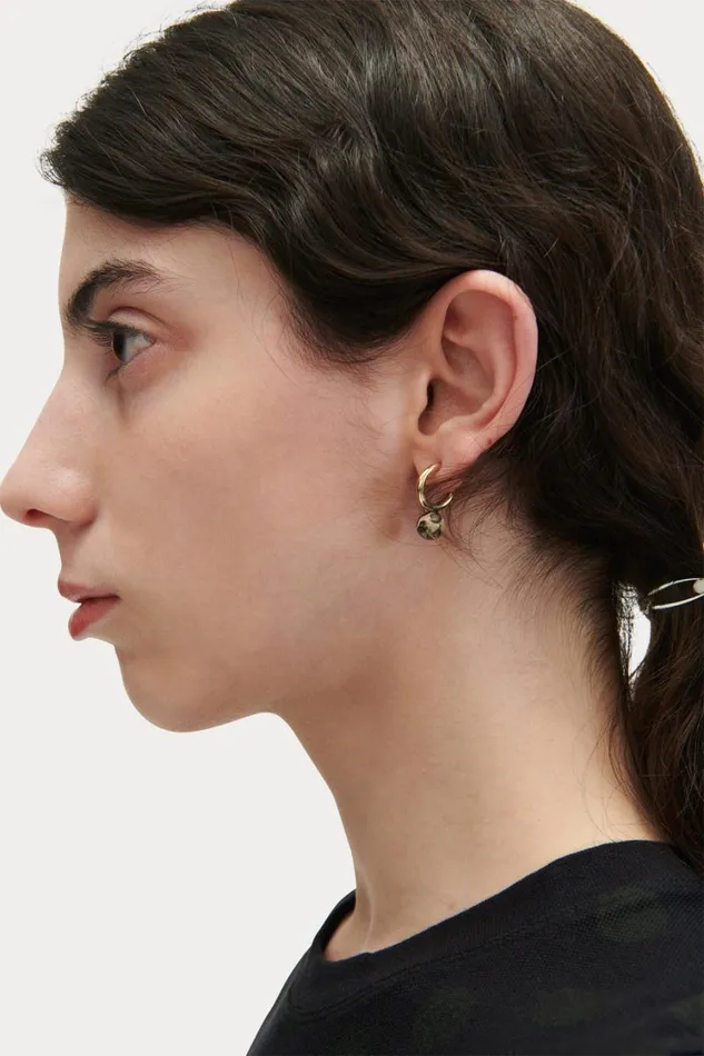 Rachel Comey Jewelry Women Quarry Small Asha Hoop Earring Pair Leopard Jasper Rachel Comey Jewelry Women Quarry Small Asha Hoop Earring Pair Leopard Jasper