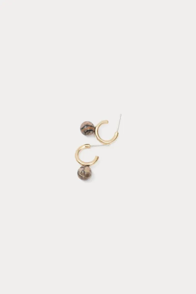 Rachel Comey Jewelry Women Quarry Small Asha Hoop Earring Pair Leopard Jasper Rachel Comey Jewelry Women Quarry Small Asha Hoop Earring Pair Leopard Jasper