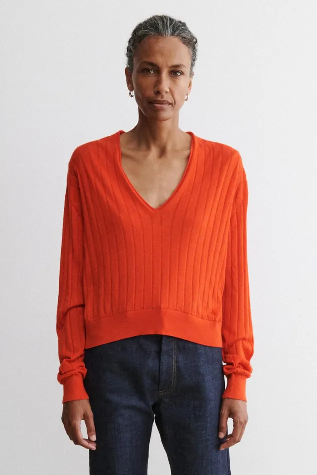 Rachel Comey Knits Women Marion VNeck Black Rachel Comey Knits Women Marion VNeck Black
