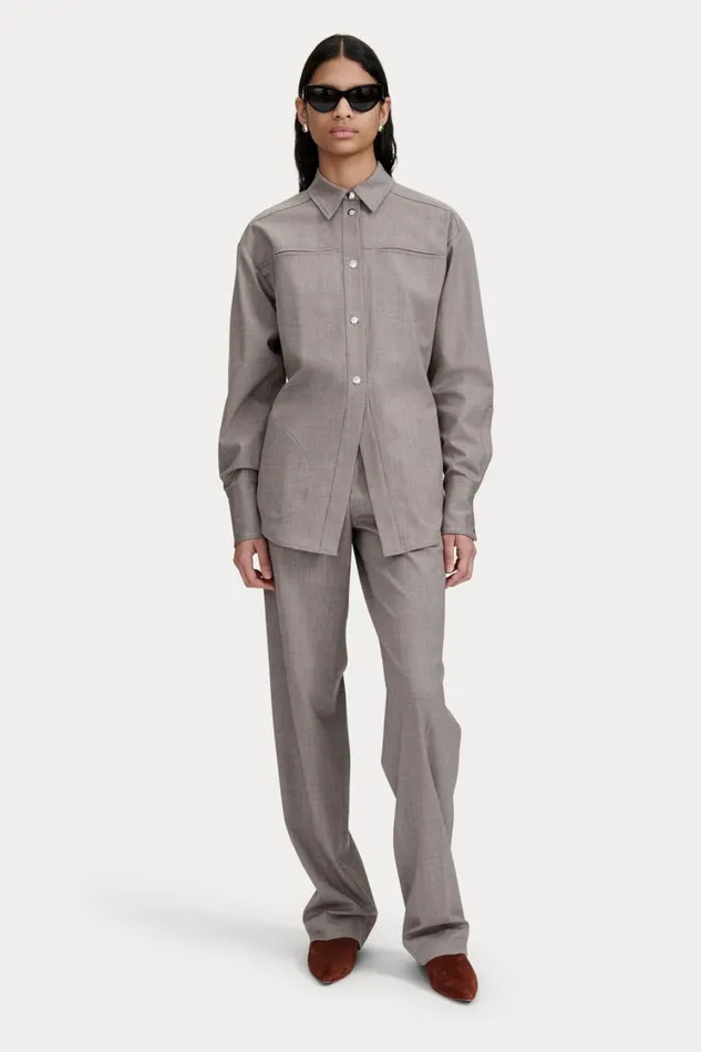 Rachel Comey Tops Women Gries Shirt Dove Rachel Comey Tops Women Gries Shirt Dove