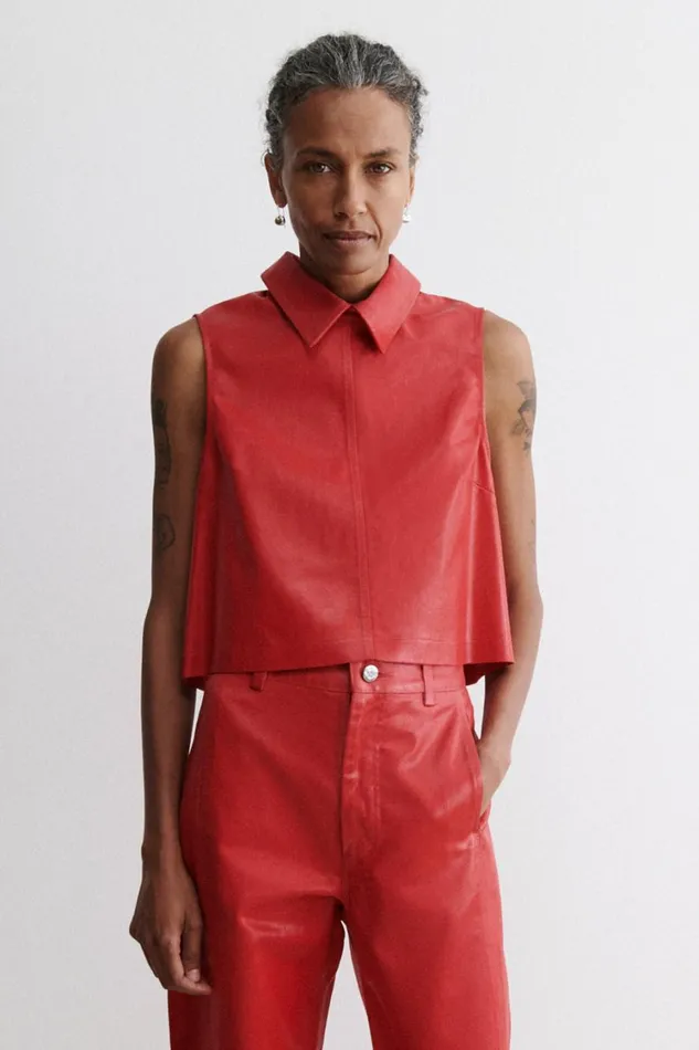 Rachel Comey Tops Women Wray Top Red Rachel Comey Tops Women Wray Top Red