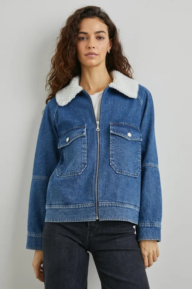 Rails Denim Women CHEYENNE JACKET Indigo Sherpa