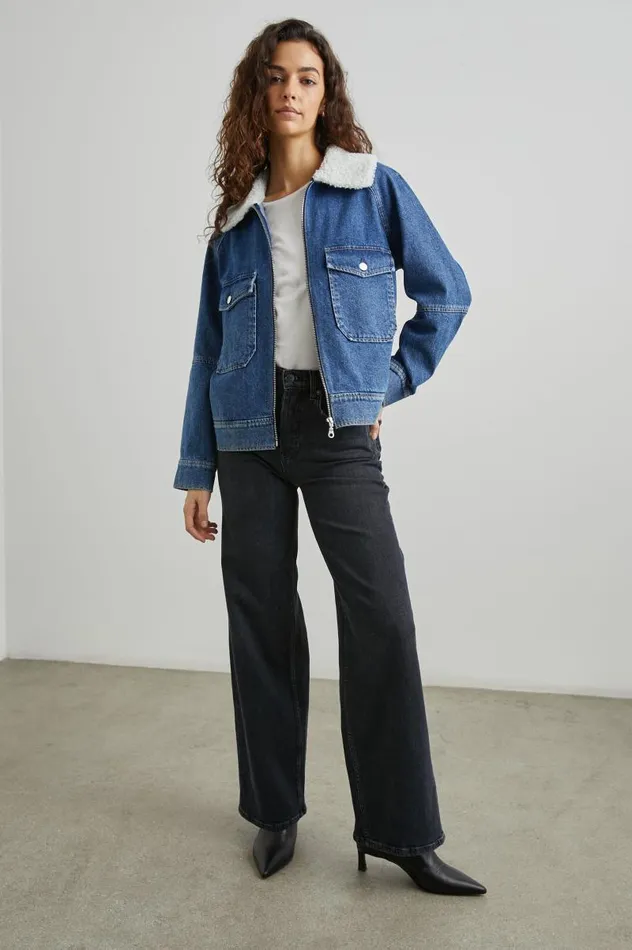 Rails Denim Women CHEYENNE JACKET Indigo Sherpa