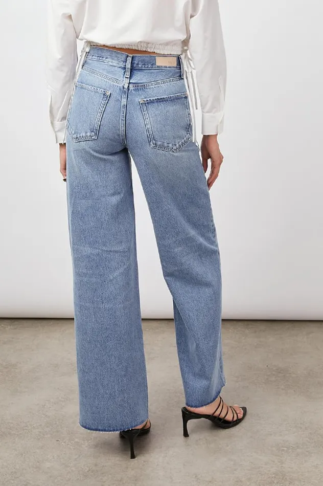 Rails Denim Women GETTY WIDE LEG Breezy Blue Distress