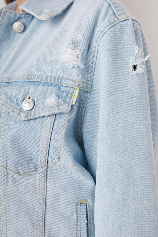 Rails Denim Women MULHOLLAND JACKET Faded Blue Distress