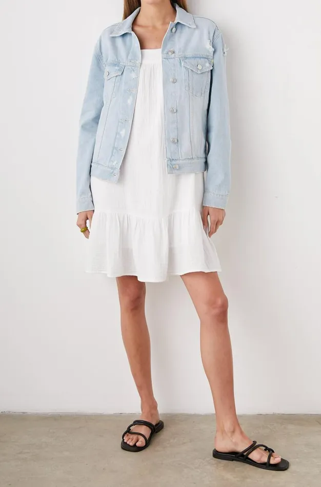 Rails Denim Women MULHOLLAND JACKET Faded Blue Distress