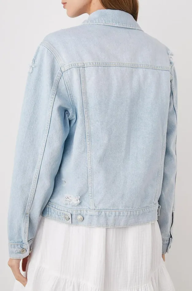 Rails Denim Women MULHOLLAND JACKET Faded Blue Distress