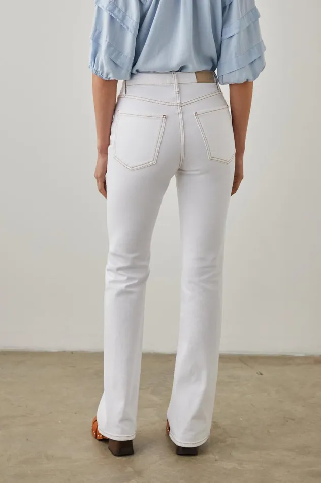 Rails Denim Women SUNSET SLIM FLARE Salt White Contrast Stitch