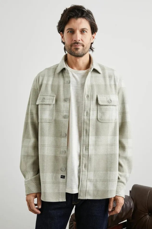 Rails Jackets and Coats Men ALDER SHIRT Fawn Cream