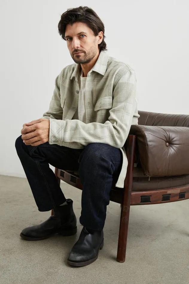 Rails Jackets and Coats Men ALDER SHIRT Fawn Cream