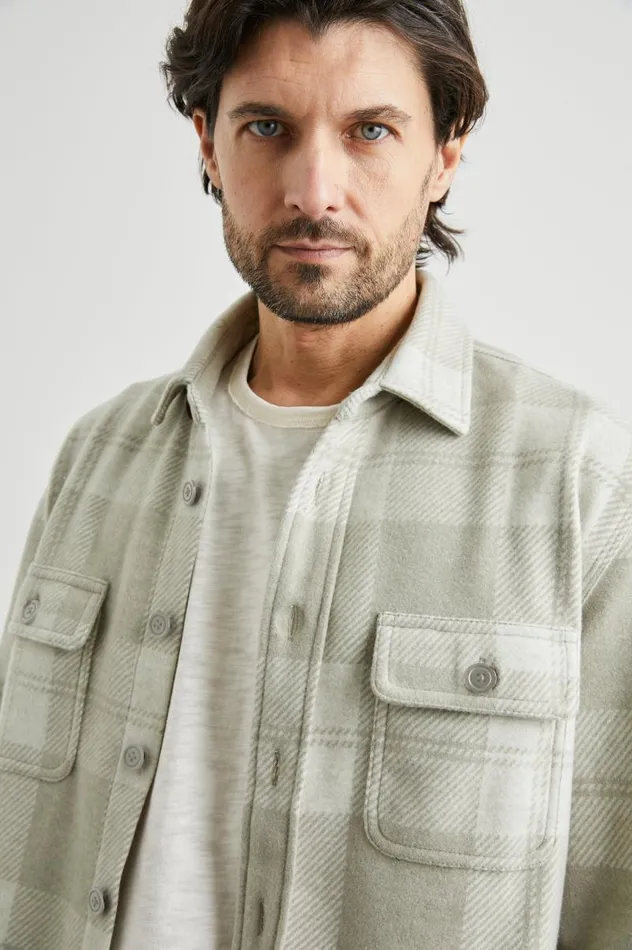 Rails Jackets and Coats Men ALDER SHIRT Fawn Cream