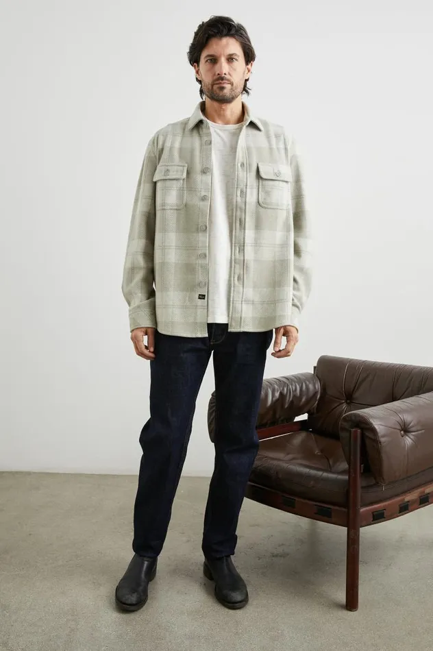 Rails Jackets and Coats Men ALDER SHIRT Fawn Cream