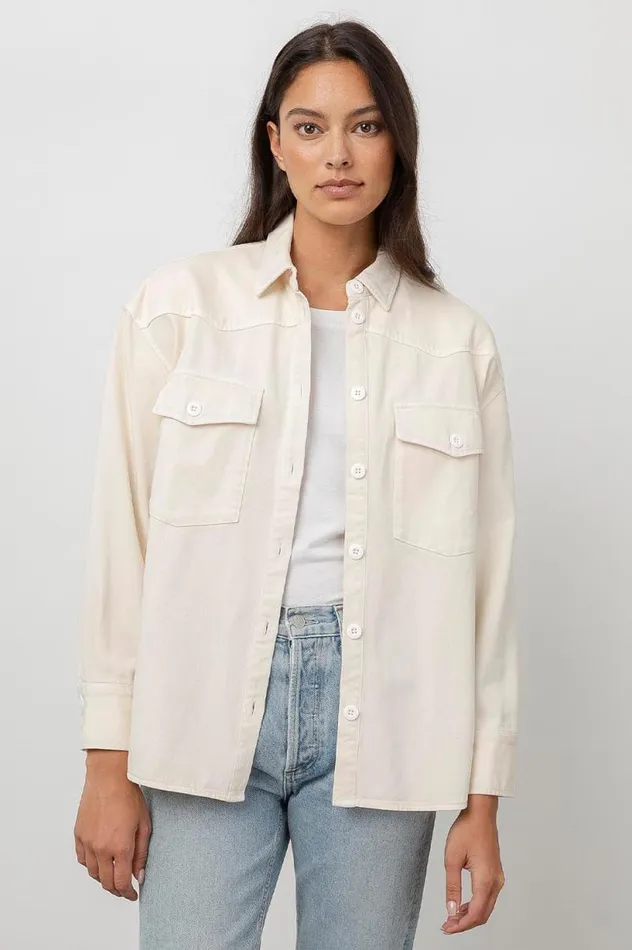Rails Jackets and Coats Women AUGUST SHIRT JACKET Ecru