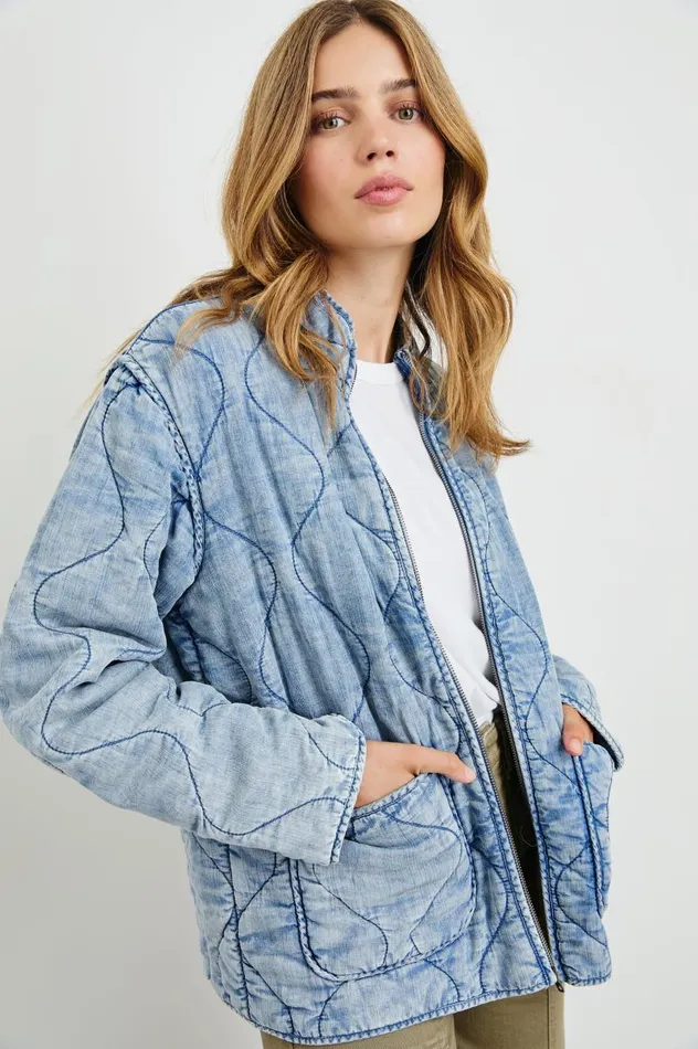 Rails Jackets and Coats Women DENVER JACKET Med Vintage Cloud Wash