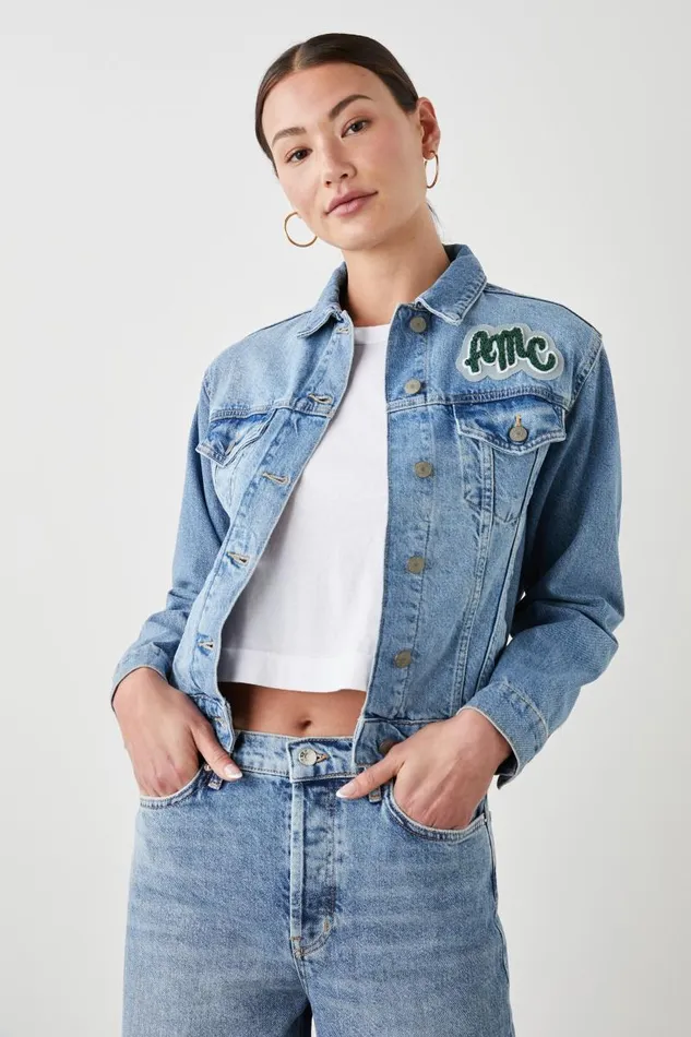 Rails Jackets and Coats Women MULHOLLAND JACKET CUSTOM EMBROIDERY Original Blue